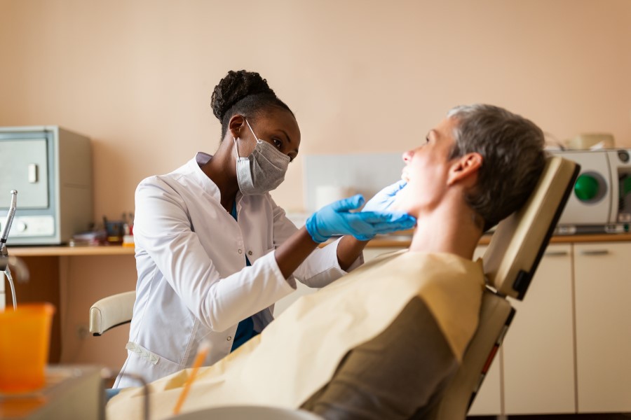 FNB female dentist doing check up